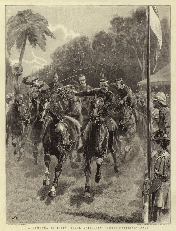 A Gymkana in India, Royal Artillery Horse-Watering Race by John Charlton
