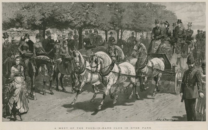 A Meet of the Four-in-Hand Club in Hyde Park, London by John Charlton