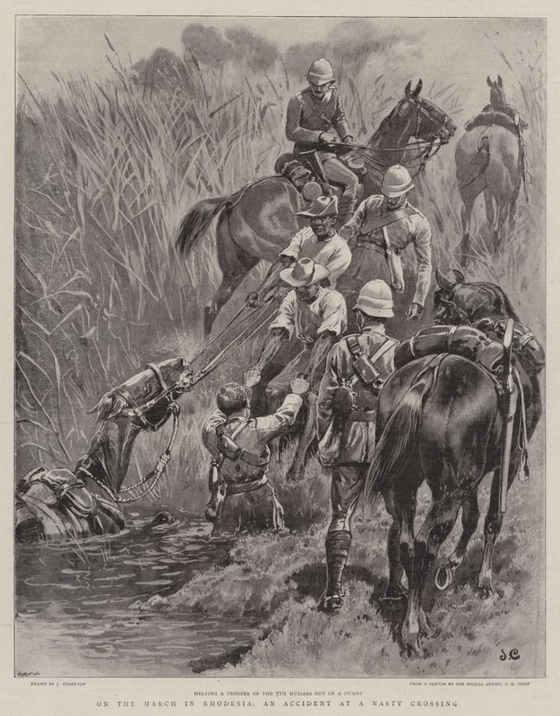 On the March in Rhodesia, an Accident at a Nasty Crossing by John Charlton