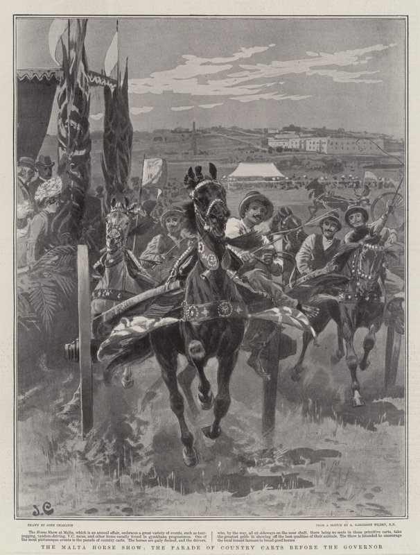 The Malta Horse Show, the Parade of Country Carts before the Governor by John Charlton