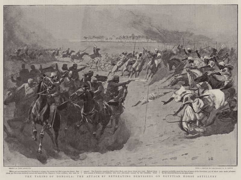 The Taking of Dongola, the Attack by Retreating Dervishes on Egyptian Horse Artillery by John Charlton