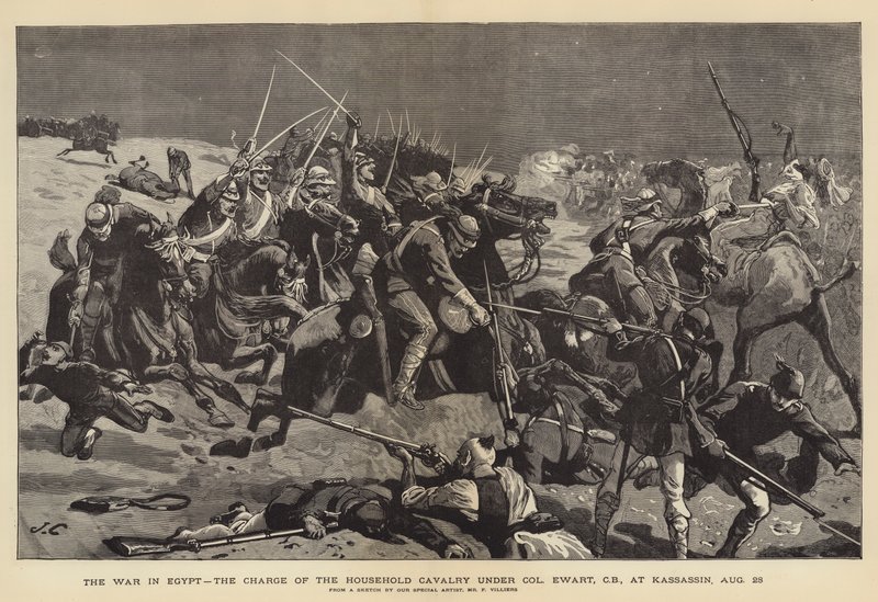 The War in Egypt, the Charge of the Household Cavalry under Colonel Ewart, at Kassassin, 28 August by John Charlton