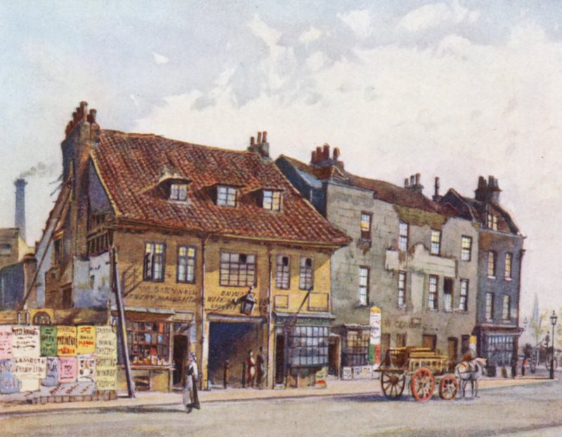 Lost London: Houses on West Side of Church Street, Lambeth by John Crowther