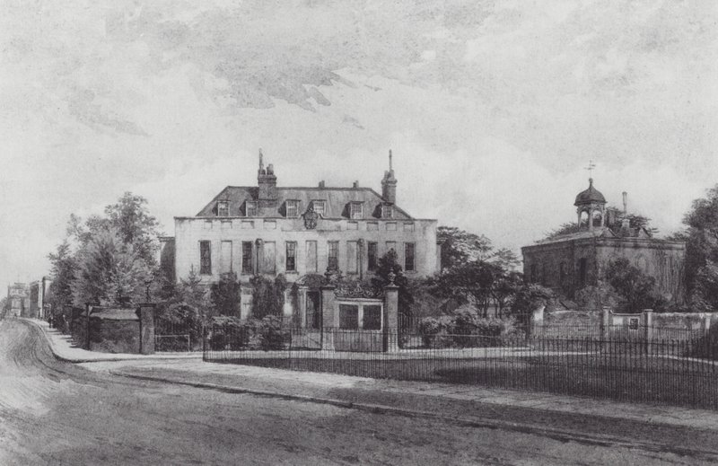 Lost London: Stockwell Park House, from Stockwell Park (litho) by John Crowther