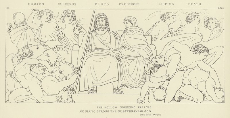 Furies, Cerberus, Pluto, Proserpine, Harpies, Death by John Flaxman