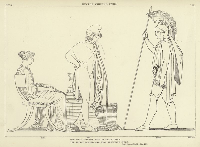 Hector Chiding Paris by John Flaxman