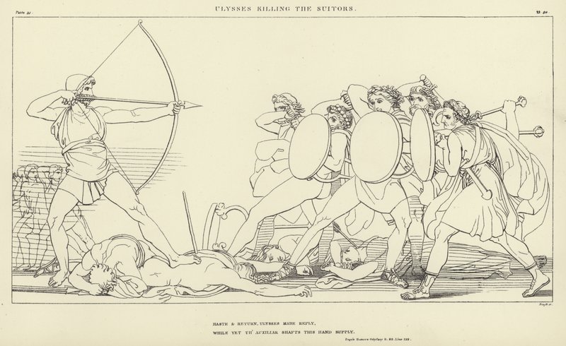 Ulysses Killing the Suitors by John Flaxman