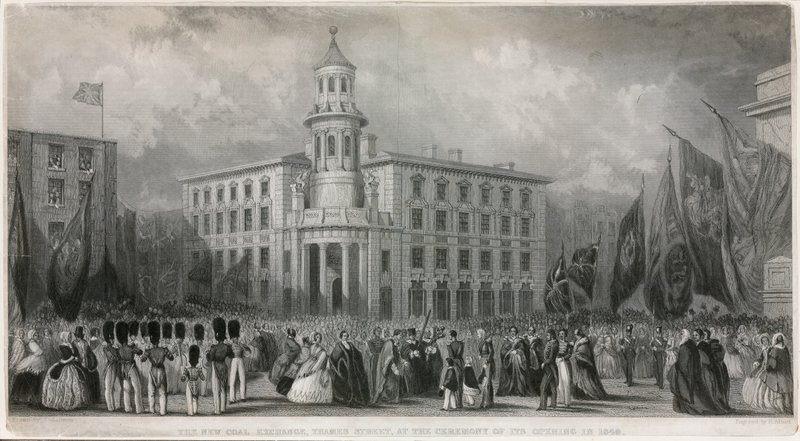 The New Coal Exchange, Thames Street, at the ceremony of its opening in 1849 by John Francis Salmon