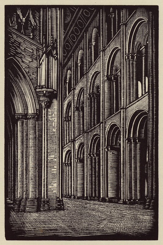 Ely Cathedral: The Nave looking West by John Frederick Greenwood
