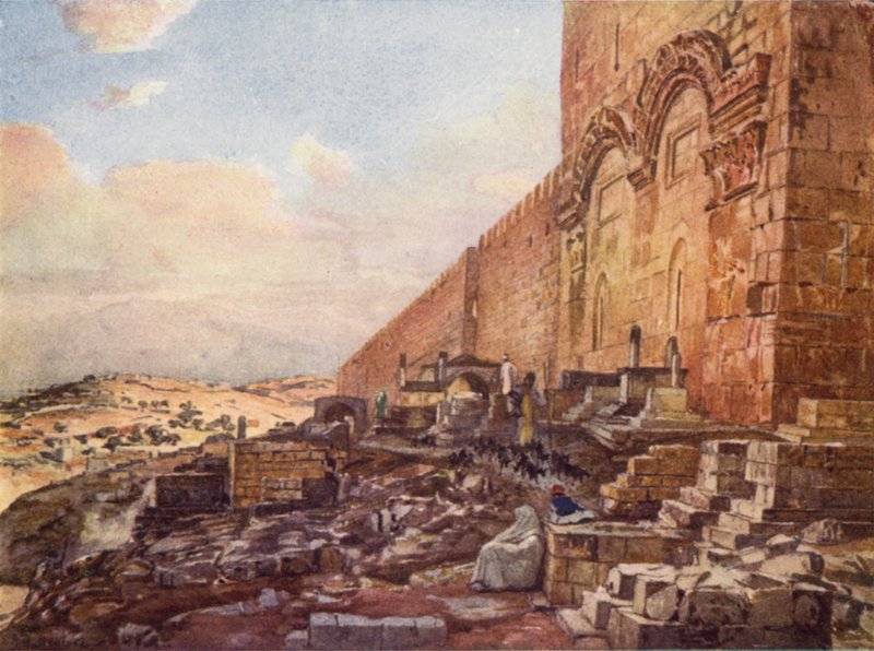Jerusalem, Exterior of the Golden or Beautiful Gate by John Fulleylove