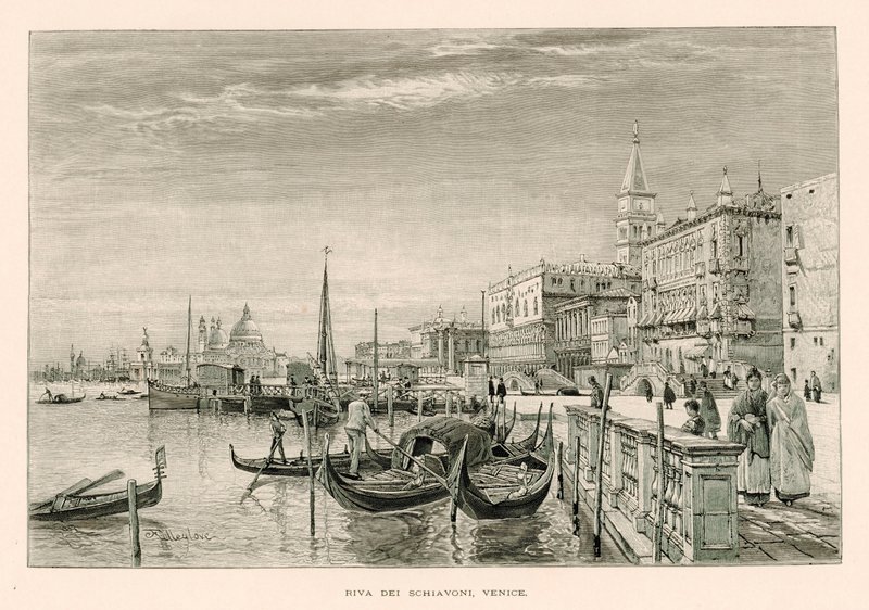 Riva dei Schiavoni, Venice by John Fulleylove