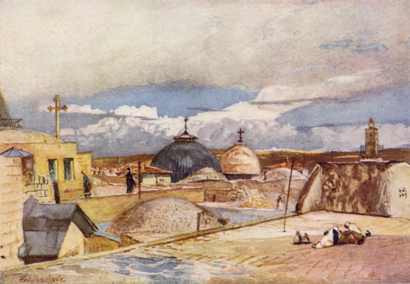 The Domes of the Holy Sepulchre, from a Housetop on Mount Zion by John Fulleylove