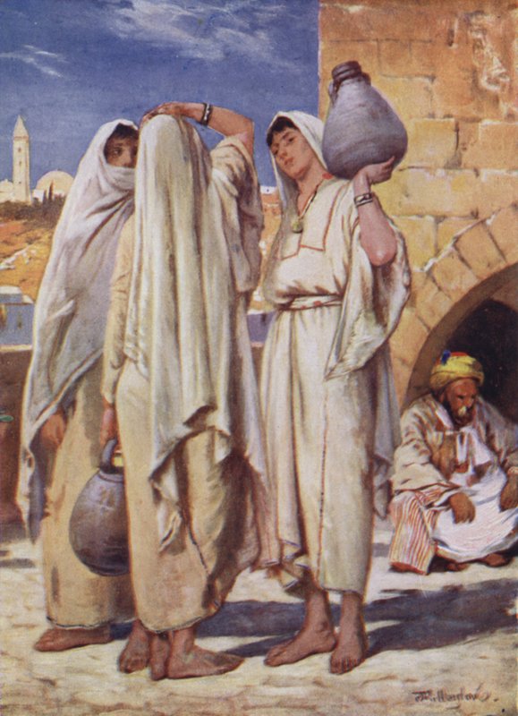 The Holy Land: Syrian Women at a Well by John Fulleylove