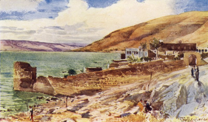 The Lake of Galilee, looking South from Tiberias by John Fulleylove