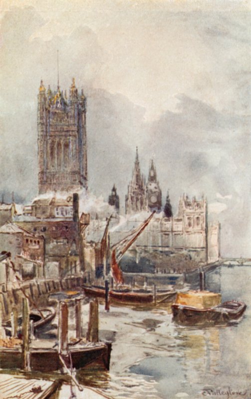 The New Houses of Parliament, from the River by John Fulleylove
