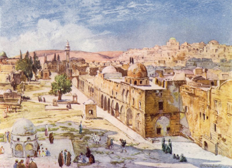 The West Side of the Temple Area, from the Barracks near the Site of the Tower of Antonia by John Fulleylove