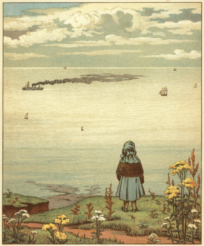 Girl Looking Out to Sea by John George (after) Sowerby