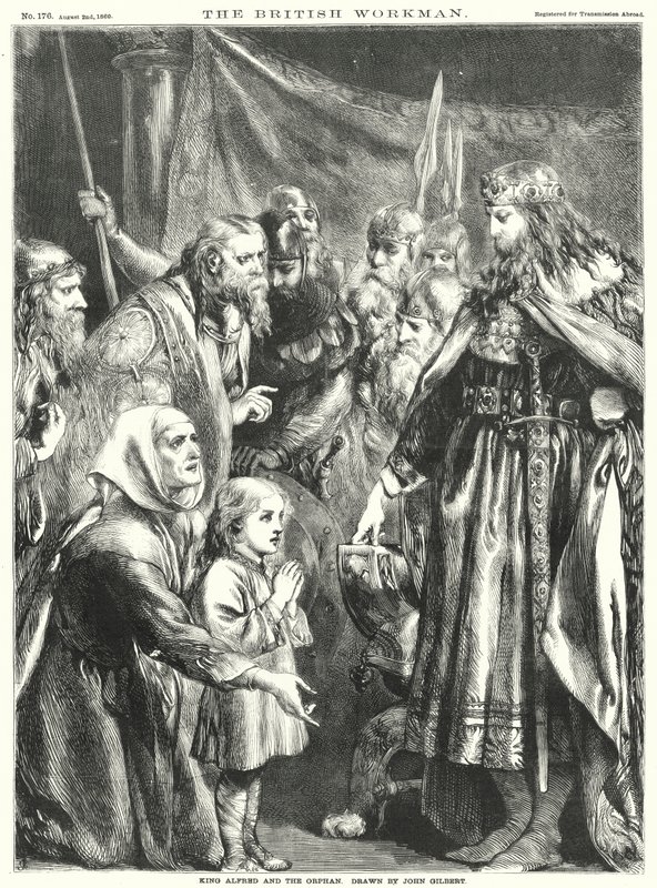 King Alfred and the Orphan by John Gilbert