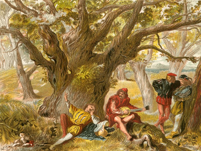 Under the greenwood tree by John Gilbert