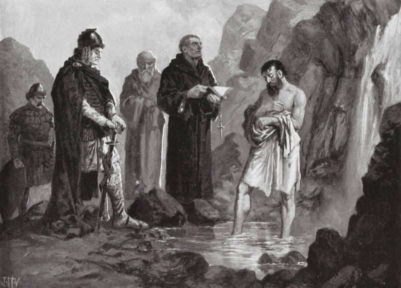 Baptism of Boris I, 864 by John Harris Valda