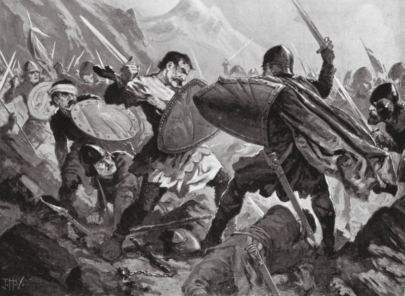 Tsar Michael Shishman of Bulgaria killed at the Battle of Velbuzhd by John Harris Valda