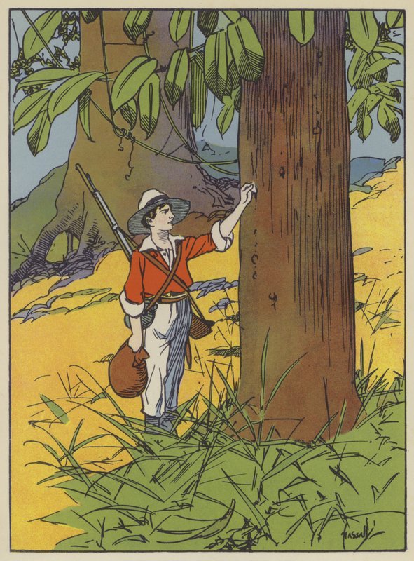 Illustration for Swiss Family Robinson by John Hassall