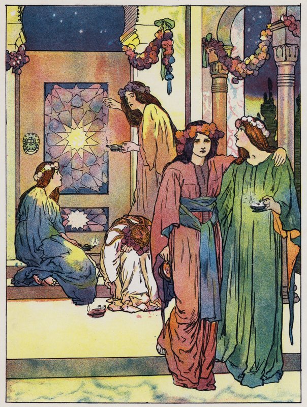 The maidens rise and trim their lamps by John Hassall