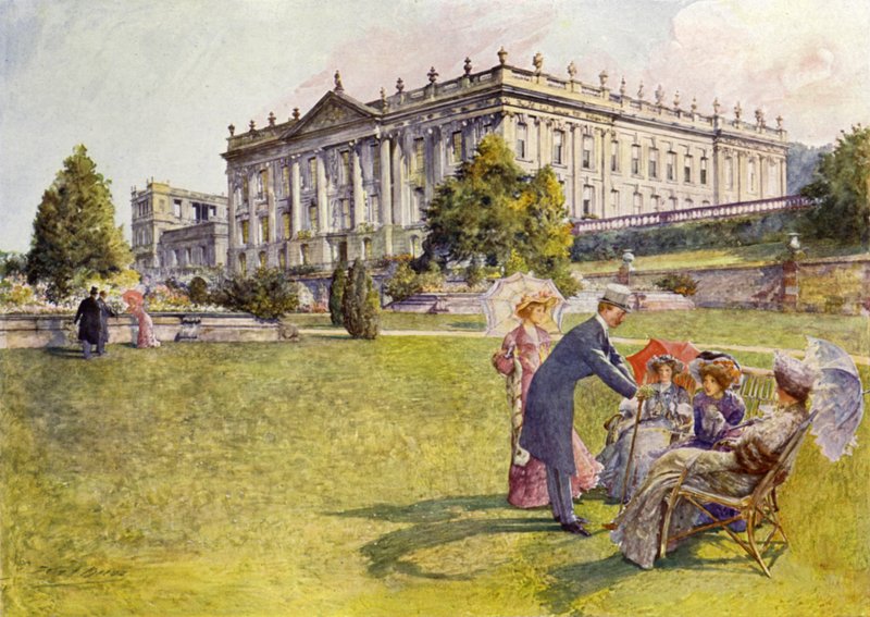 Chatsworth House by John Henry Frederick (after) Bacon