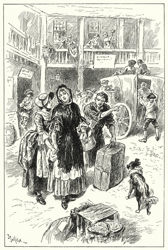 The Coach at the Old Angel Inn by John Jellicoe