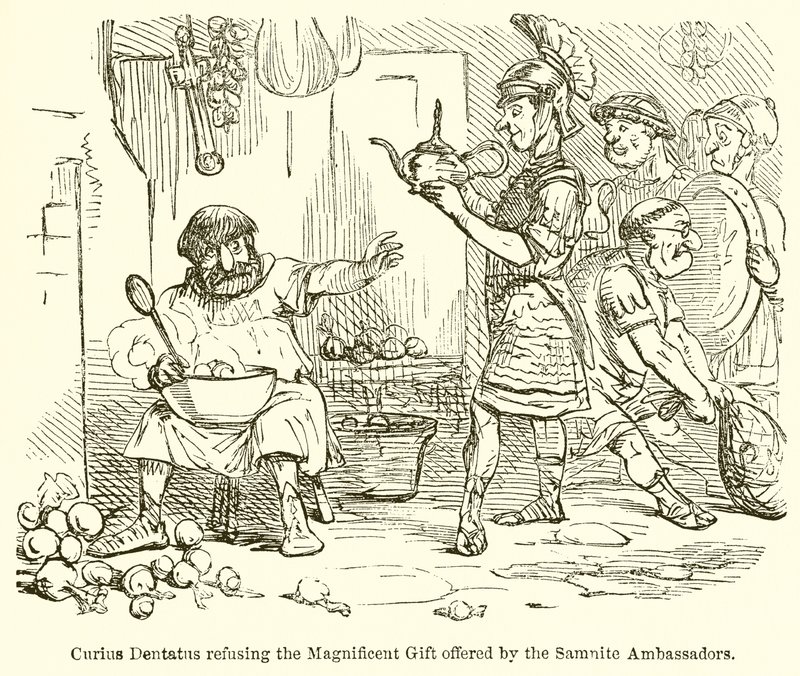 Curius Dentatus Refusing the Magnificent Gift Offered by the Samnite Ambassadors by John Leech