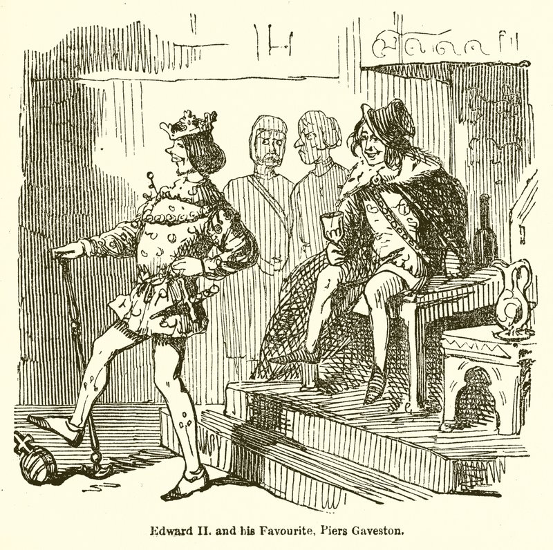 Edward II and his Favourite, Piers Gaveston by John Leech