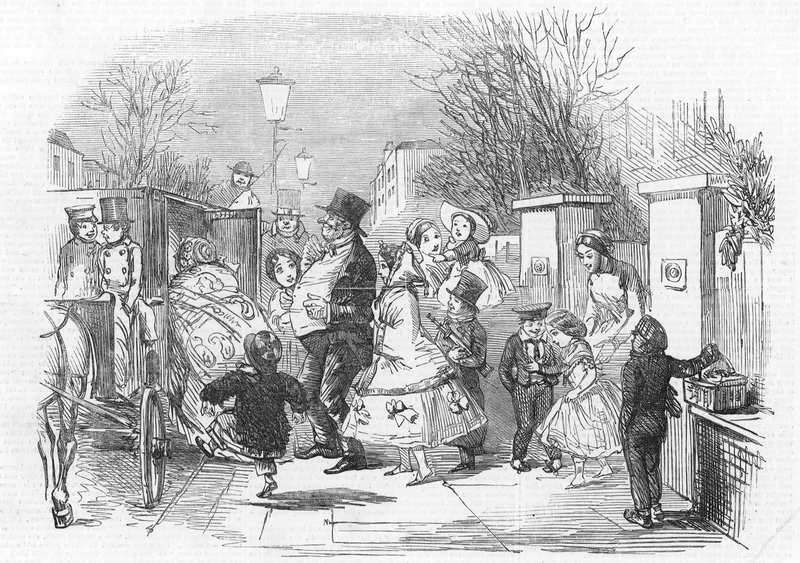Going to the pantomime by John Leech