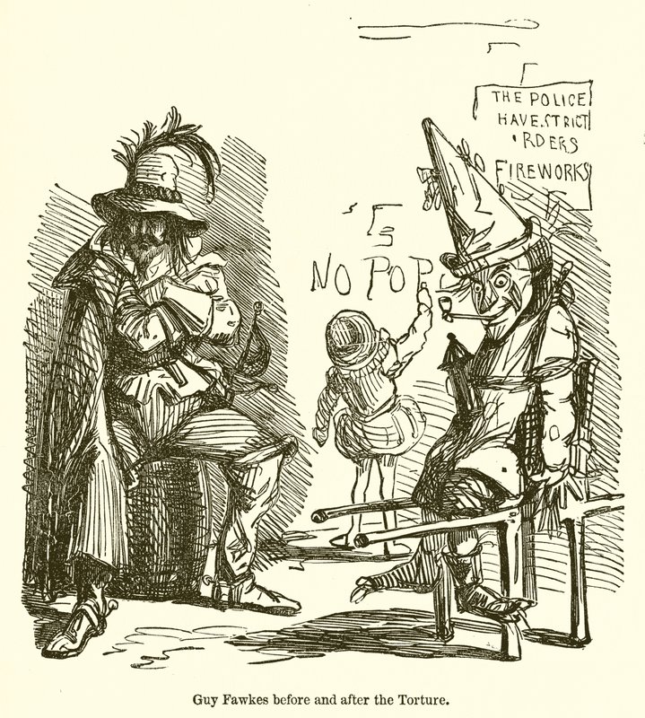 Guy Fawkes before and after the Torture by John Leech