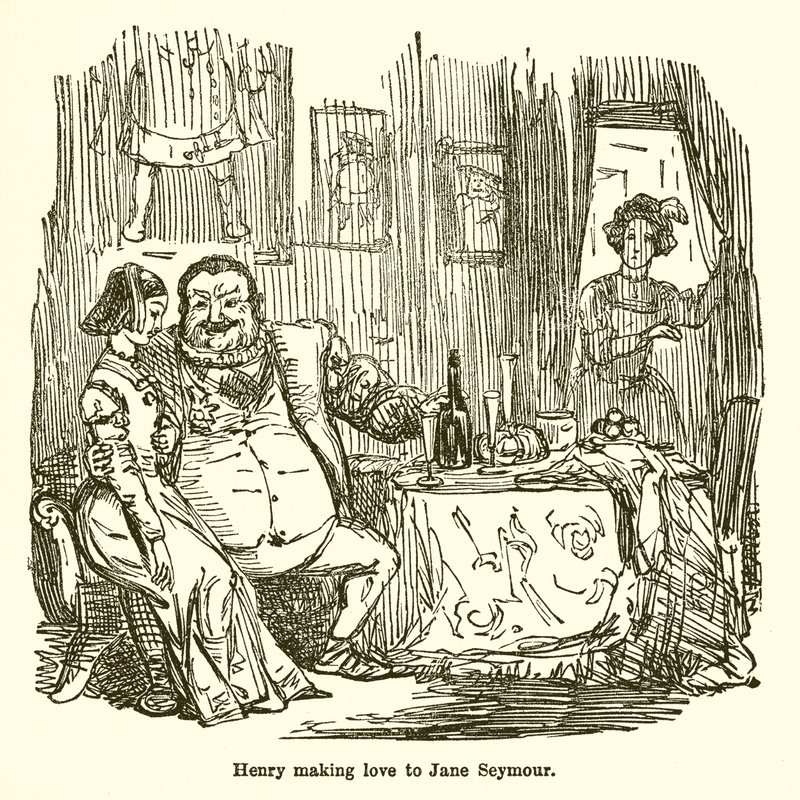 Henry making Love to Jane Seymour by John Leech
