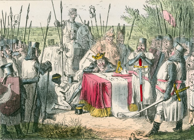 King John signing Magna Carta by John Leech