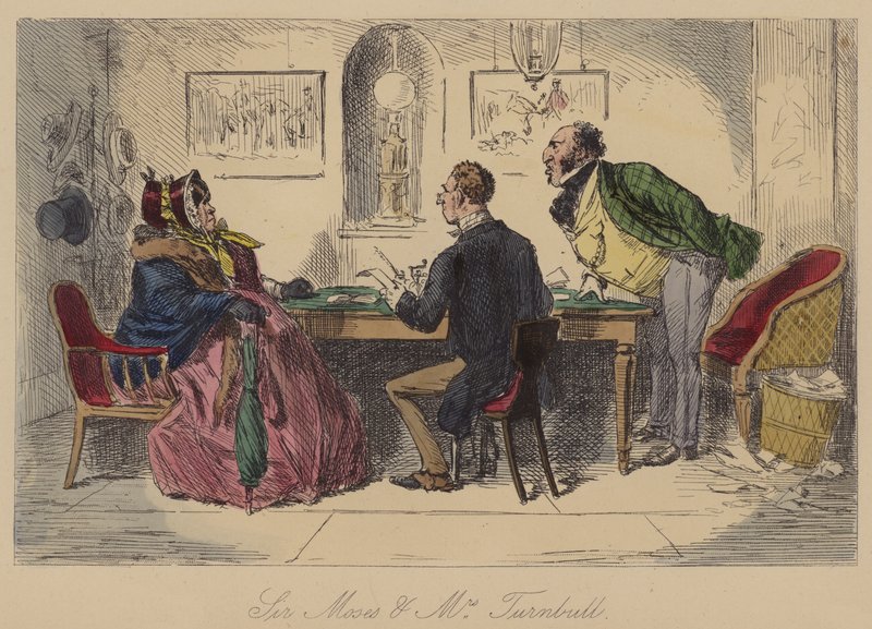 Sir Moses and Mrs. Turnbull by John Leech