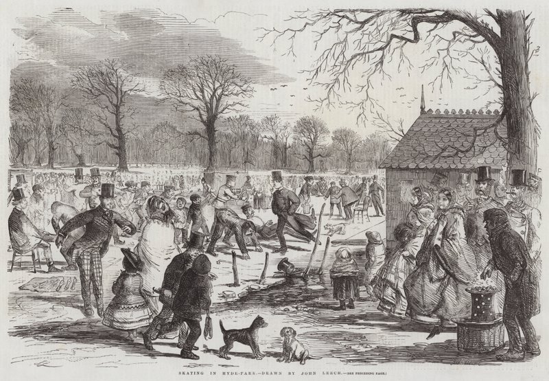 Skating in Hyde-Park by John Leech