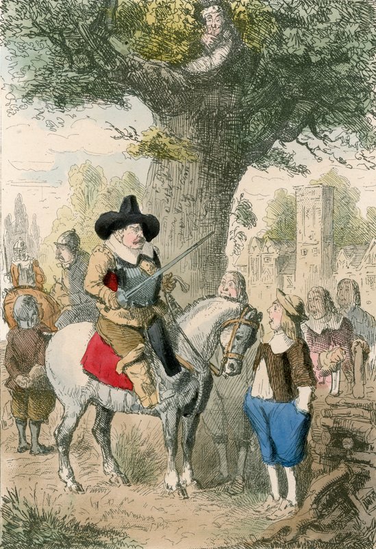 The Royal Oak, The Penderell Family Have No Idea Where Charles Is by John Leech