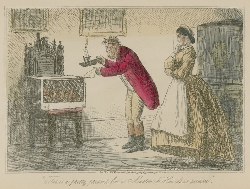 This is a Pretty Present for a Master of Hounds to Receive by John Leech