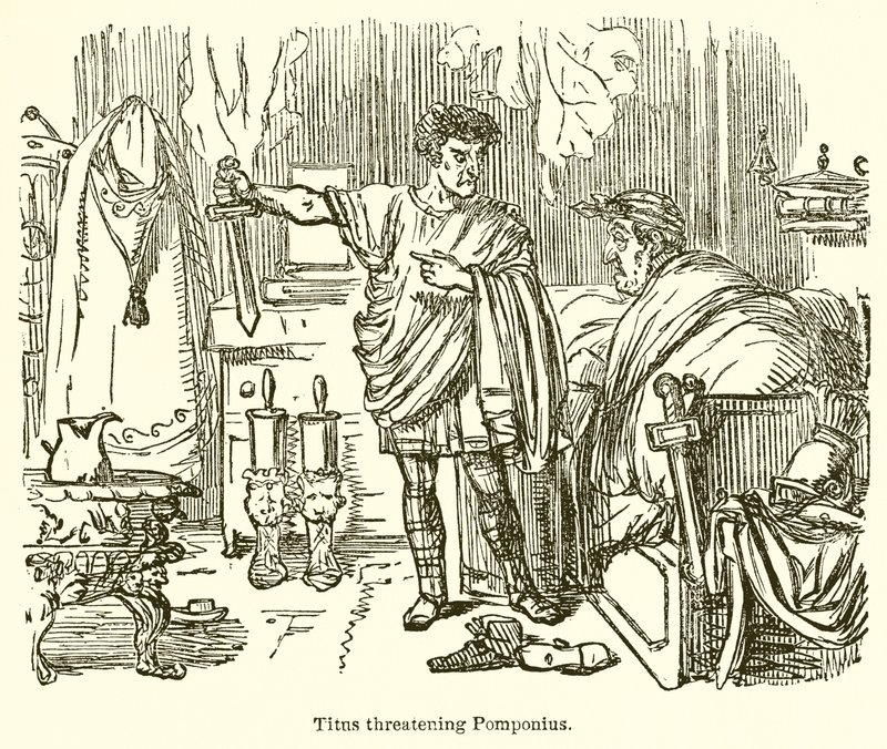 Titus Threatening Pomponius by John Leech