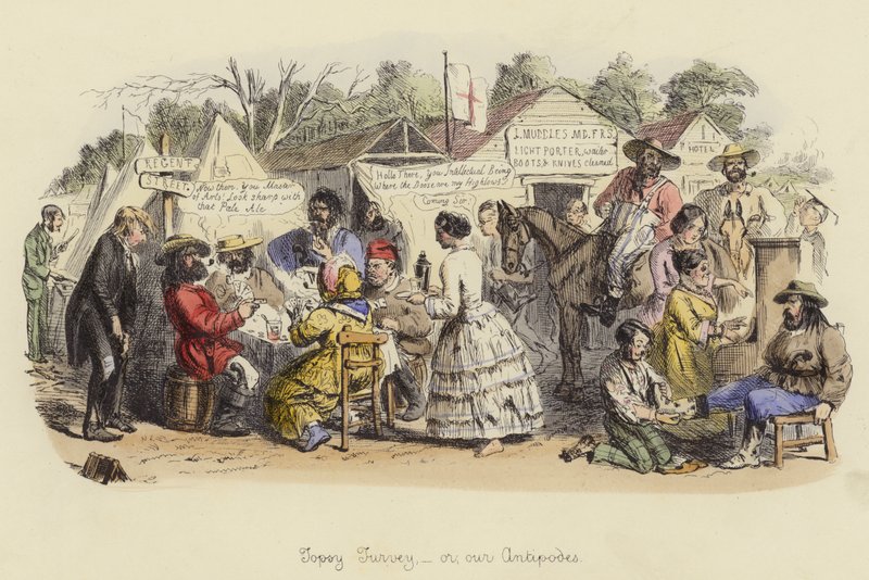 Topsy Turvey, or, Our Antipodes by John Leech