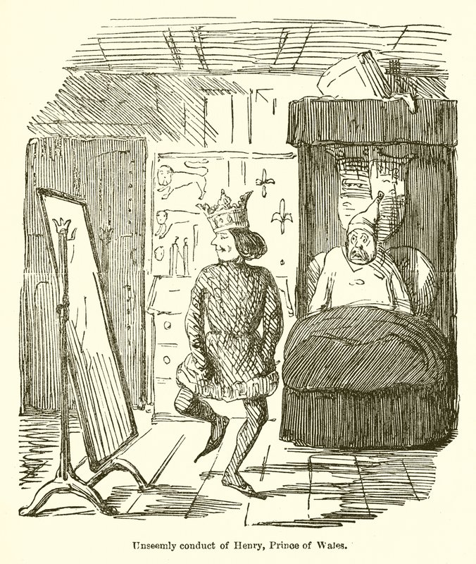 Unseemly Conduct of Henry, Prince of Wales by John Leech
