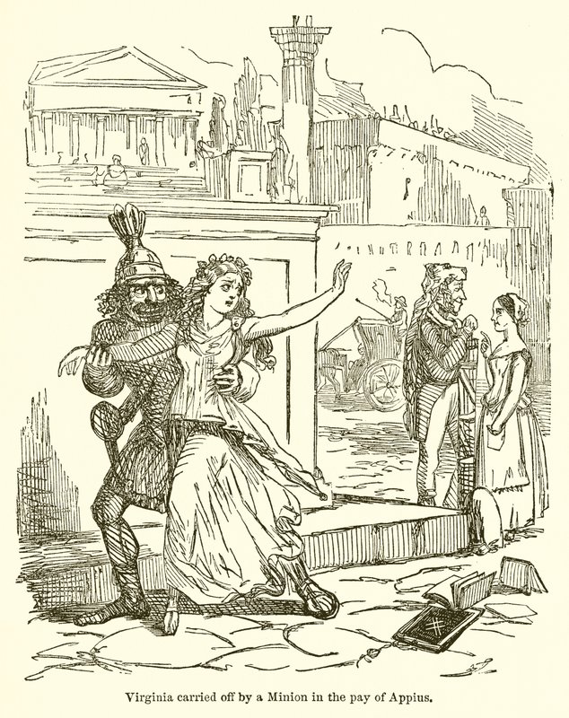 Virginia Carried Off by a Minion in the Pay of Appius by John Leech