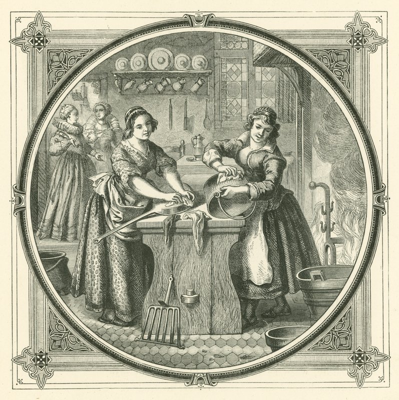 When slovenly servants get tidy, they polish the bottoms of the saucepans by John Leighton