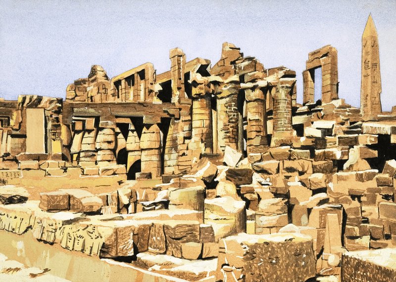 The ruins of the Temple of Amun of Karnak by John Marshall