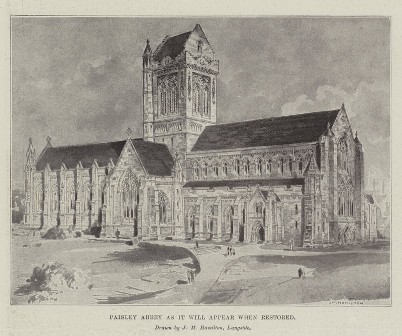 Paisley Abbey as It Will Appear When Restored by John McLure Hamilton