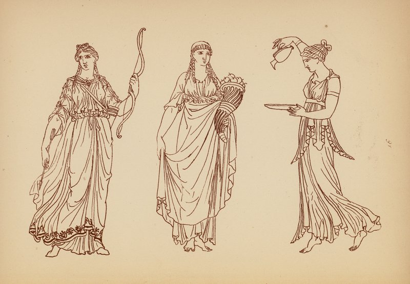 Ancient Greek Female Costume by John Moyr Smith