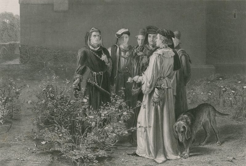 The Scene in the Temple Garden, King Henry VI, First Part by John Pettie
