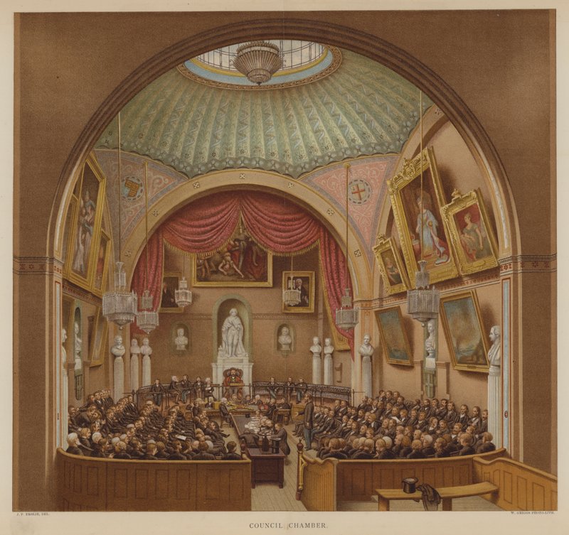 Council Chamber, Guildhall, City of London by John Phillipp Emslie