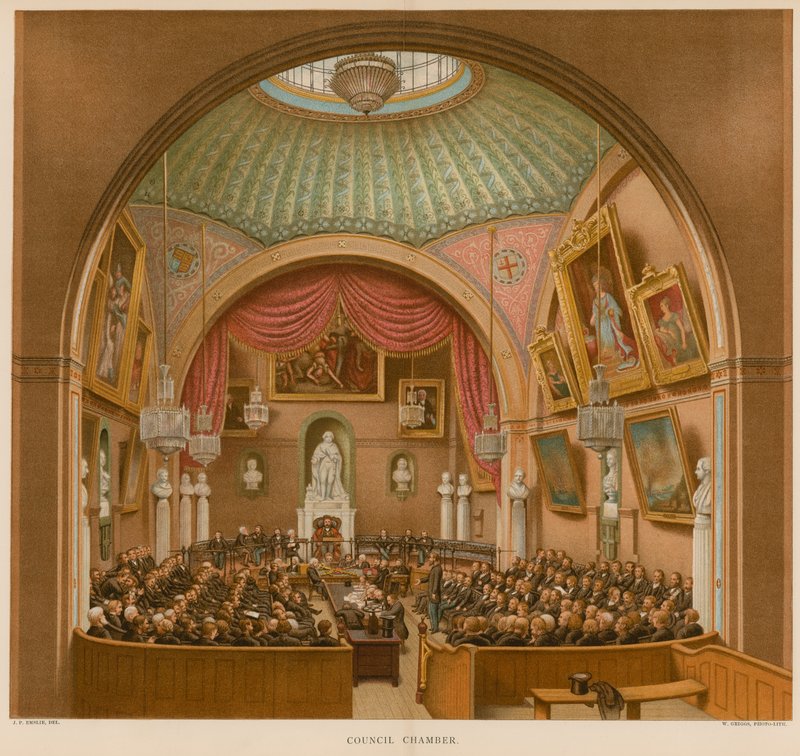 Council Chamber, Guildhall, London by John Phillipp Emslie